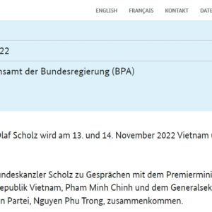 Thủ tướng Đức Olaf Scholz tới thăm Việt Nam