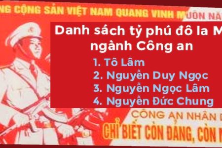 DANH SÁCH TỶ PHÚ ĐÔ LA MỸ NGÀNH CÔNG AN